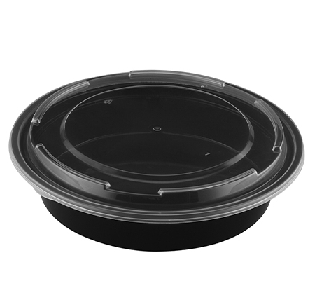 Fineline Settings 17CPSB48S3, 8x8-Inch 48 Oz 3-Section PP Square Bowl with  Lid, 100/CS