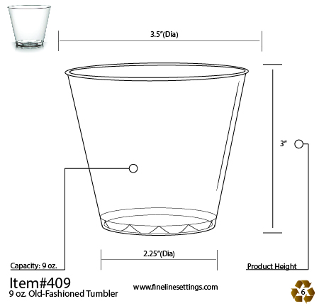 Fineline Savvi Serve 16 oz Tumblers (Case of 500) (20 x 25),  Clear: Tumblers & Water Glasses